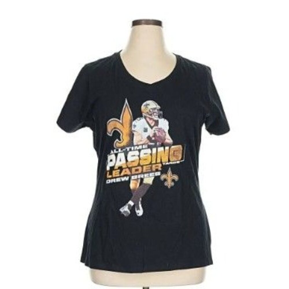 Drew Brees New Orleans Saints Women's V-Neck T-Shirt By Fanatics